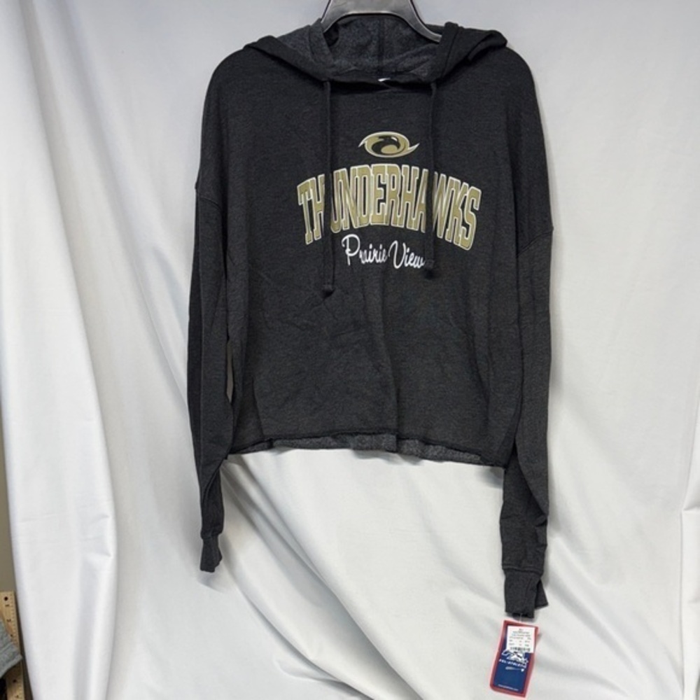 PA Pel Athletic Thunderhawks Prarie View  stone Black and tan Hoodie sweatshirt